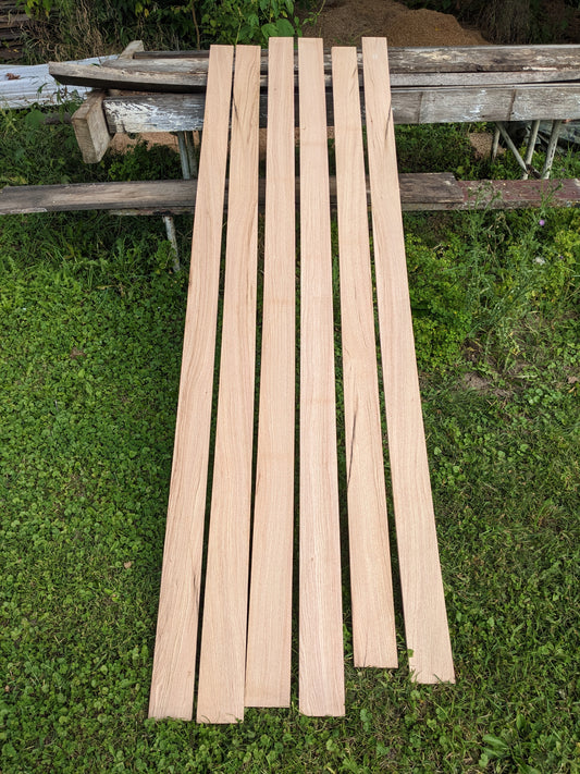 Red Oak Quarter and Rift Sawn Trim Boards Planed